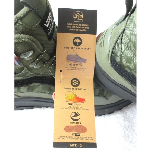 Vans Women's Ultrarange Exo MTE-2 Grape Green Warped Check Waterproof Size 8.5 - Picture 6 of 6